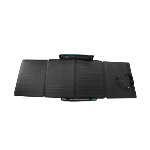 Portable foldable solar panel for eco-friendly energy generation, ideal for outdoor and off-grid use, compatible with EcoFlow power stations.