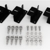 Black mounting brackets with screws and washers for EcoFlow portable power stations, ideal for easy installation and secure setup.