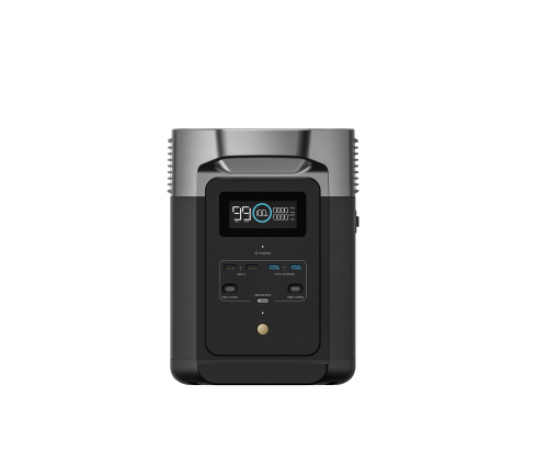 High-capacity portable power station with multiple USB ports, LCD display, and fast-charging capabilities, ideal for outdoor activities and home backup.