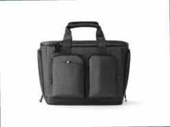Versatile black laptop or travel bag with multiple compartments, durable handles, and practical design for tech enthusiasts and travellers. Perfect for organisation and portability on the go.