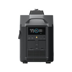 High-capacity portable power station with digital display, multiple charging ports, and robust design for outdoor and emergency power solutions from EcoFlow IE.