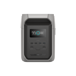 Portable solar generator with multiple USB ports and digital display for outdoor and emergency power solutions.