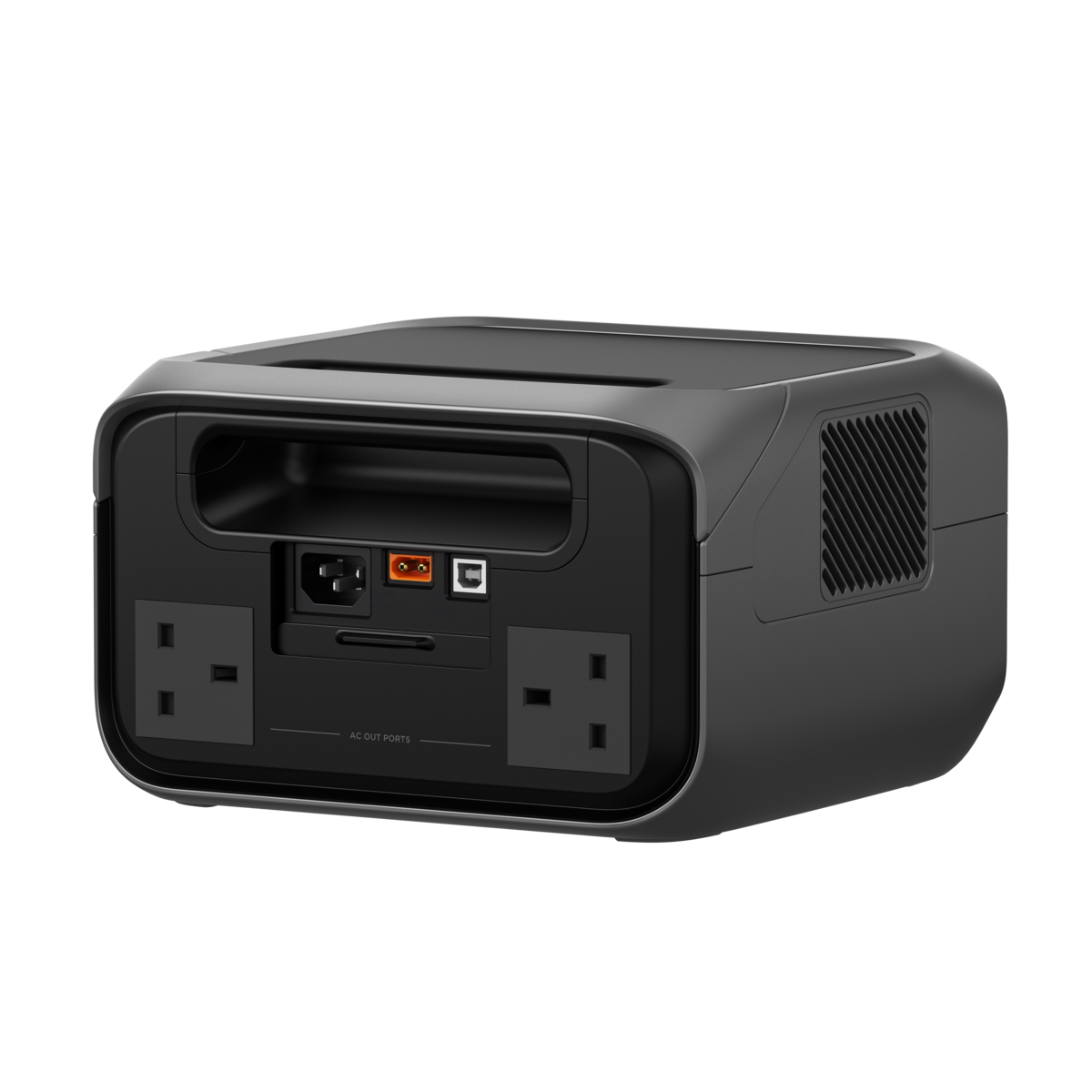 Power portable power station with multiple AC outlets and USB ports for outdoor camping, emergency backup, and home use. Compact, lightweight design with efficient energy management by EcoFlow.