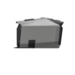 Compact portable solar generator for outdoor power needs, with sleek grey design and multiple charging ports, ideal for camping, emergency backup, and off-grid living.