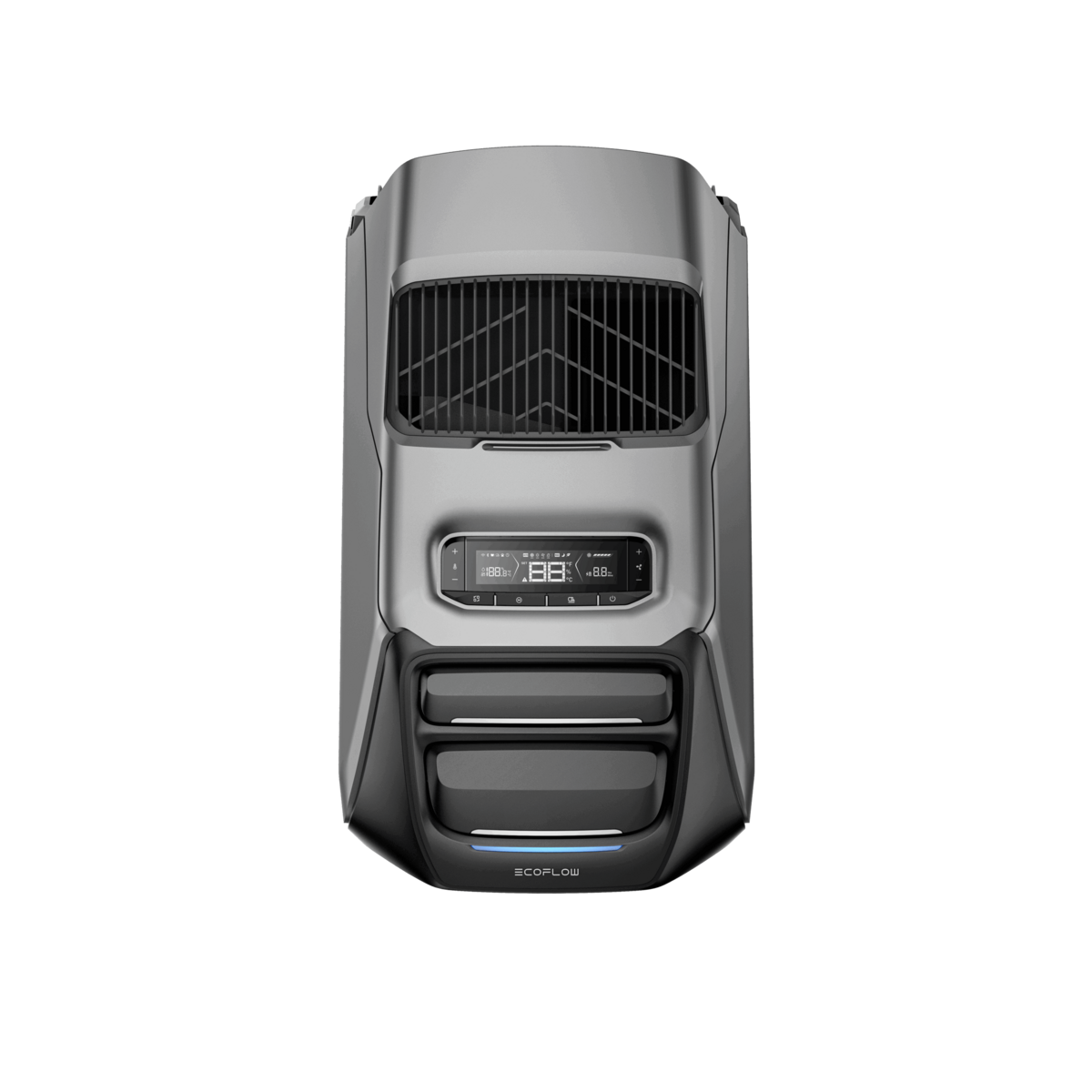 High-capacity portable air conditioner with digital display and adjustable settings, ideal for cooling and portable climate control solutions by EcoFlow.
