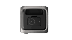 Portable EcoFlow power station with wireless charging pad and built-in handle, ideal for eco-friendly energy solutions and outdoor use.