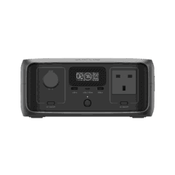 High-capacity portable power station with multiple USB ports, LCD display, and electrical outlets, ideal for outdoor camping, solar backup, and emergency power supply.