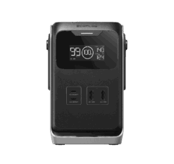 Close-up of EcoFlow Trail 200DC showing USB-A and USB-C output ports